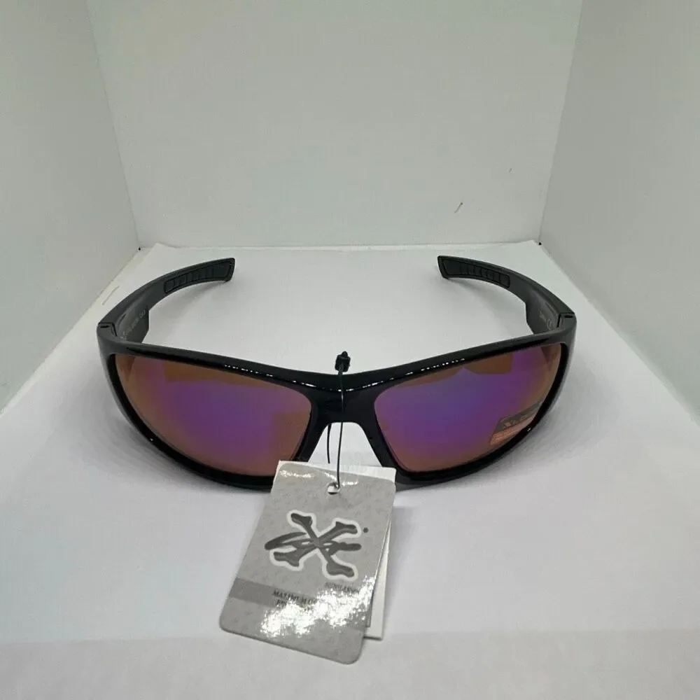 X-Loop Wrap Around Sunglasses Mirrored Lens UV400 Protection